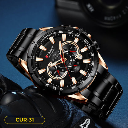 RELOJ CURREN 8363 - QUARTZ NEGRO I PLATEADO I AZUL | CUR-31 I CUR-32 I CUR-33 I CUR-75